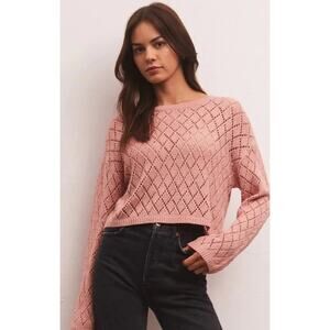 NWOT New  Z Supply McKenna Knit Pink  Sweater Size XS, Retail $99